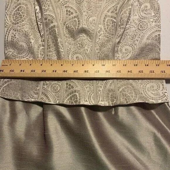 Cachet Champagne Mother of the Bride Full Length Shimmery Dress & Jacket Formal - Picture 11 of 16